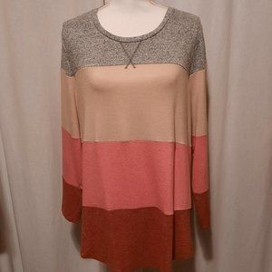 NEW! MAURICES ~ Plus Size 2 ~ Coral Colorblock